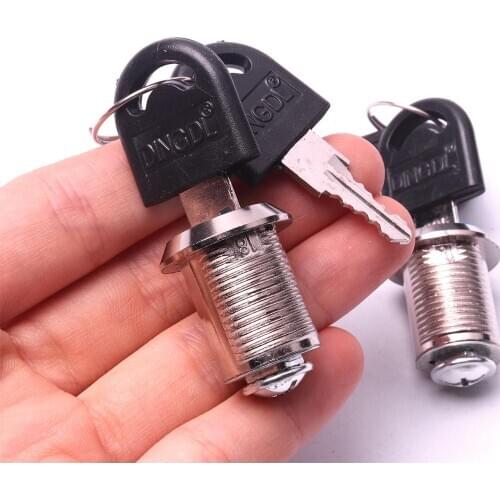 10PCS Mini 20mm/30mm Cam Lock 46*15*1.9mm For Door Cabinet Mailbox Drawer Locker Lock+Keys DIY Cabinet Tools