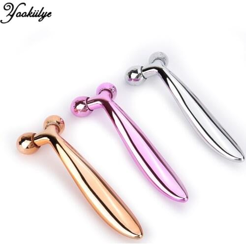 3D Manual Roller Massager Y Shape 360 Rotate Thin Face Thin Chin Body Shaping Relaxation Wrinkle Remover Facial Lifting Massager
