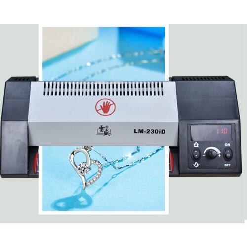A4 Photo Laminator Glue Machine Home Office Hot and Cold Laminating Machine 180 Degree High Temperature 230mm Plastic Width