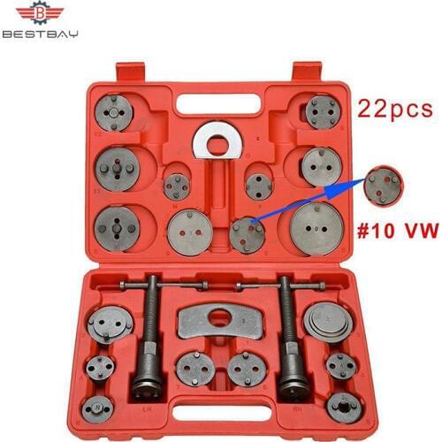 Auto Wind Back Hand Tool Kit 22 pcs Universal Disc Brake Caliper Piston Pad Car