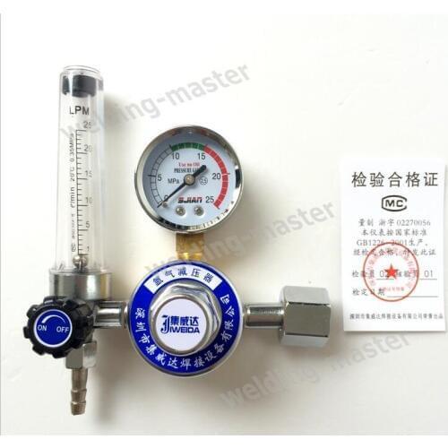Free Shipping Outer Thread Argon Regulator Reducer Gas Flowmeter for Tig Welding