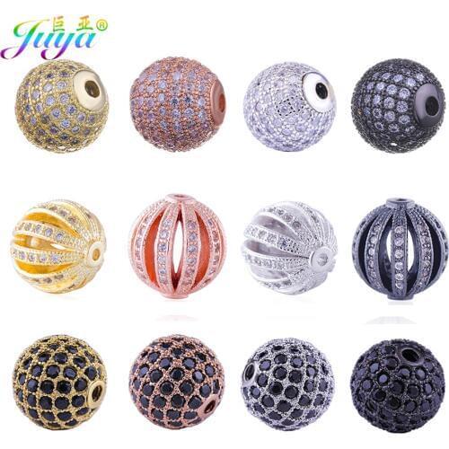 Juya DIY Womens Jewelry Beads Supplies 10mm 12mm Floating Ball Charm Beads For Natural Stones Pearls Beadwork Jewelry Making