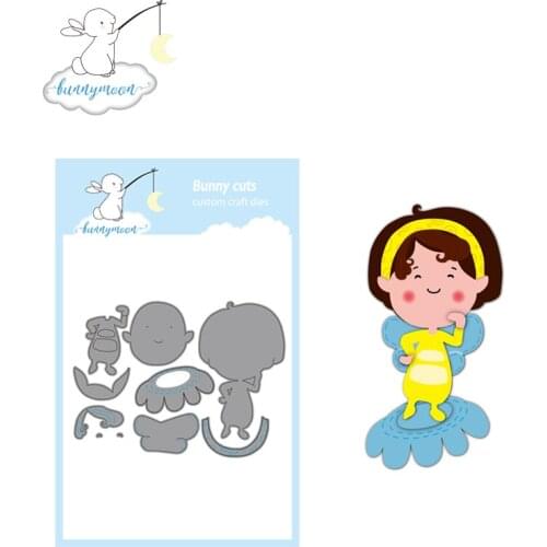 CH Honeybee Girl Metal Cutting Dies For Scrapbooking DIY Cards Album Decoration Embossing Folder Stencils Die