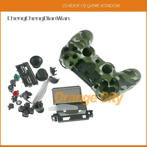 For PS4 Pro 4.0 Camouflage Shell Skin Buttons For PlayStation 4 JDS 040 Controller Shell Case Cover ChengChengDianWan