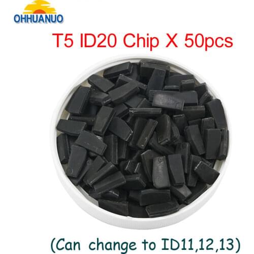 50 Pcs/Lot Blank T5 ID20 Chip Carbon ,Avaliable Change to ID11,12,13