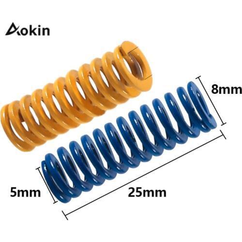 10pcs 3D Printer Parts Spring For Heated bed MK3 CR-10 hotbed Imported Length 25mm OD 8mm ID 4mm Pressure Springs For 3D Printer