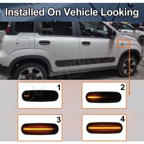 Dynamic LED Side Marker Lamp Turn Signal Light For Fiat Panda Punto Evo Stilo Qubo Linea Idea Peugeot Citroen Lancia Musa(350)