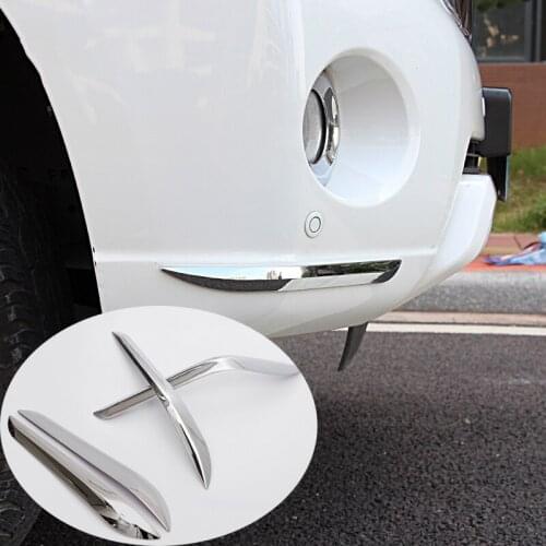 For Toyota Land Cruiser Prado FJ150 2014-2017 Front&Rear Bumper Corner Protection Moulding Cover Trim Car Styling Accessories