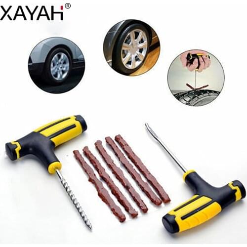 Car Tire Repair Tool Auto Bike Tubeless Tire Tyre Puncture Plug Tire Repair Kit Studding Tool Set Garage Tool Vacuum Tire Repair