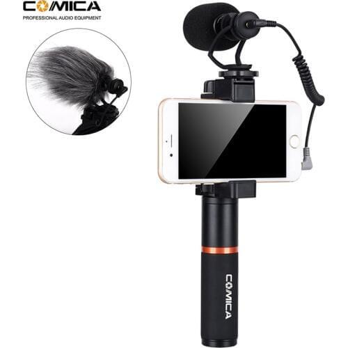 Comica Smartphone Video Kit CVM-VM10-K1 Filmmaker Video Rig with Mini Video Microphone for iPhone/Samsung Huawei Android Phone