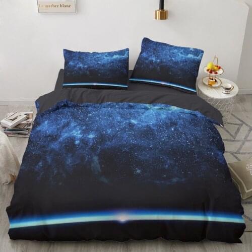 Galaxy black Planet Home Bedding Sets Bed Linen Duvet Cover Winter Full King Single Queen Twin Pillowcase Bedclothes