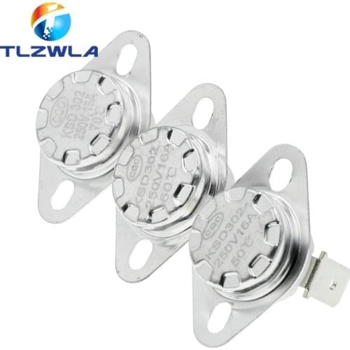 KSD302 16A 250V 40-180 degree Ceramic KSD301 Normally Closed Temperature Switch Thermostat 45 55 60 65 70 75 80 85