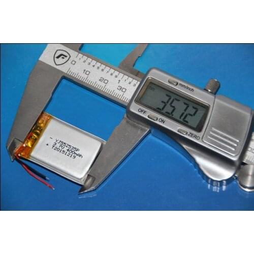 3.7 V lithium 552535 552535P 3.7V 400mah with protection board , used for bluetooth MP3,MP4 lithium battery