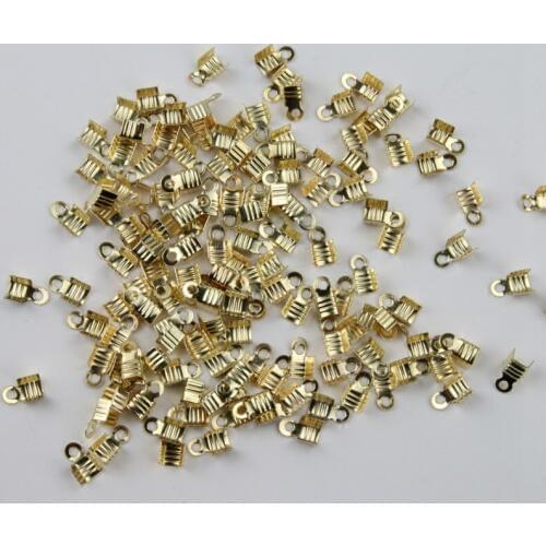 200pc DIY Metal Feather hole clip silver gold bronze buckle for Jewelry Beaded pendant Hole fitting Hooks Handicraft accessories