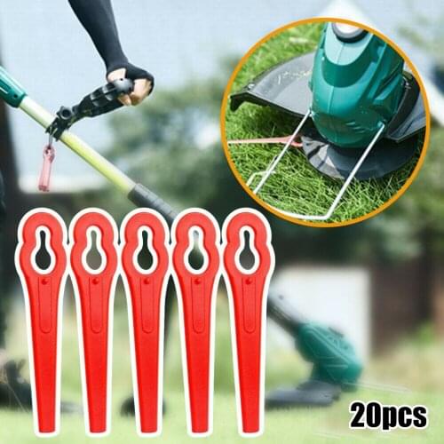 20pc Plastic Grass Trimmer Blades Mower Replacement Trim Fast Switchblades For Garden Strimmer And Lawnmower Blades