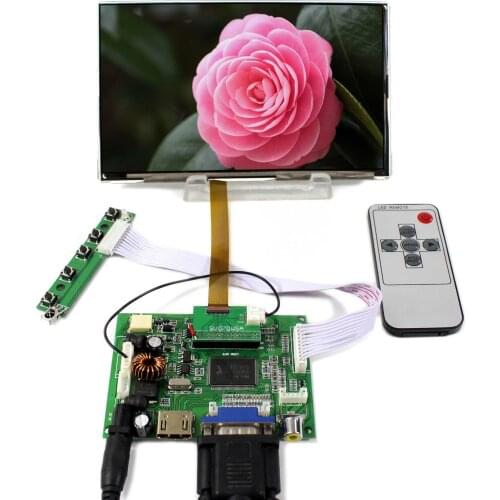 HD MI+VGA+2AV LCD Controller Board 7" HV070WSA-100 1024X600 IPS LCD Screen