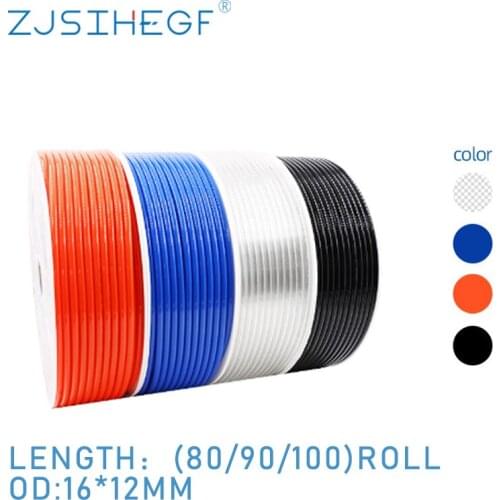 Wholesale 80/90/100 Meters 16*12mm Pneumatic Pipe Air Hose Tube PU High Pressure Component For Compressor