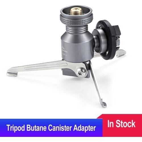 Tripod Butane Canister Adapter Collapsible Camping Gas Stove Connector Gas Lamp Tank Stand Camping Stove Camping Equipment