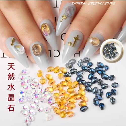 Manicure Jewelry 16 Color New Natural Crystal Manicure Irregular Crystal Nail Diamond Round Box Mixed The One And Only