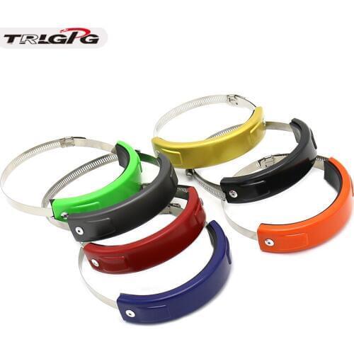 Universel Round Oval Exhaust Protector Can Cover For 100-140mm Motorcycle Exhaust Stainless Steel Clamp