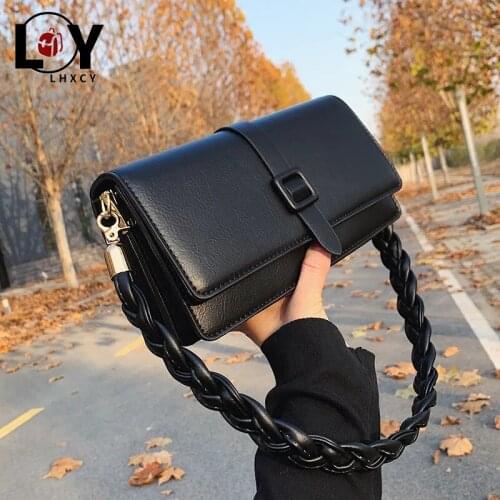 LHXCY High Quality Pu Leather Zipper Buckle Crossbody Bag High Capacity Clamshell Handbags For Women Fashion Purses And Handbags
