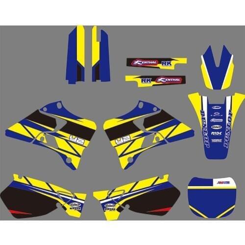 0963 Motorcycle Team Graphic & Backgrounds Decal Sticker Kits for Yamaha YZ125 YZ250 1996 1997 1998 1999 2000 2001