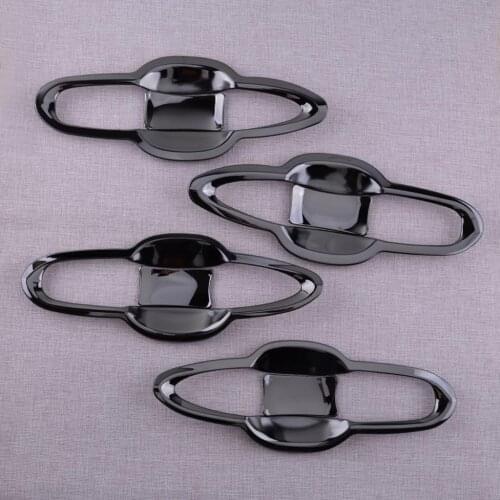 1 Set Black Titanium Car Exterior Door Handle Bowl Cover Trim Protector Stainless Steel Fit for Toyota Camry 2021 2020 2019 2018