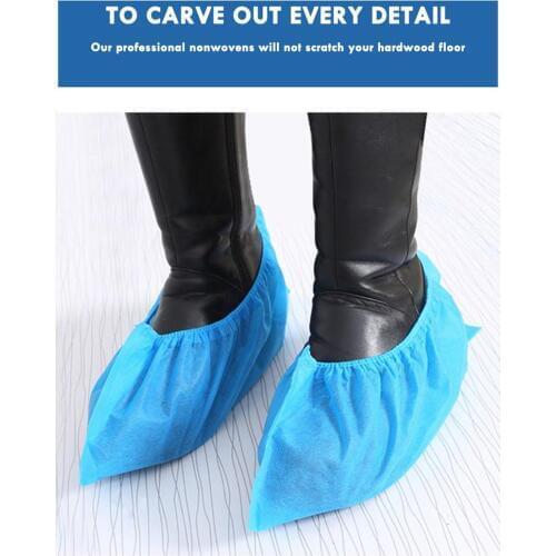 100pcs Shoe Covers New Non-woven Shoe Cover Household Thick Washable Shoes Covers Non-slip Non-disposable Guests Family Tools