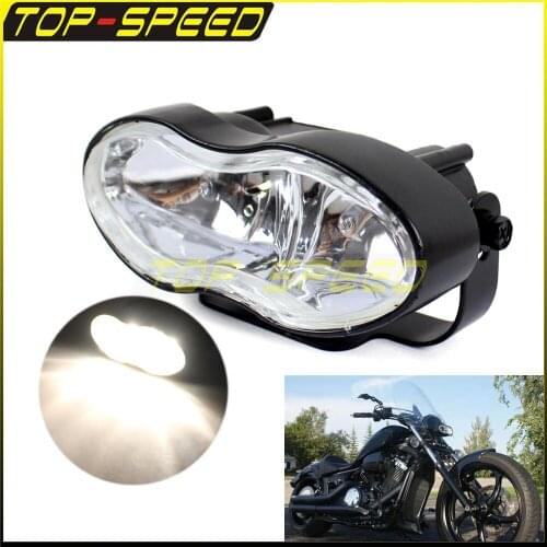 2 x H3 12V 55W Motorcycle Twin Oval Wave Headlamp Dual Headlight For Harley Sportster Cruisers Chopper Custom