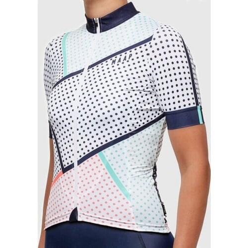 2021 Summer Women Short Sleeve Quick Dry Cycling Jersey MAAP Ropa Ciclismo Bike Wear Clothing Outdoor Bicycle Breathable Clothes