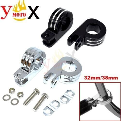 32/38 MM Highway Crash Bar Footrest Mount Clamp Engine Guard Footpeg Bracket For Harley Heritage Softail Slim Fat Boy Springer
