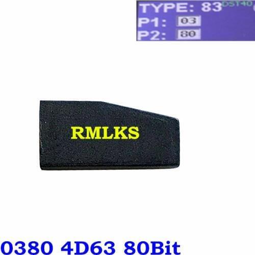 4D63 80 Bit Transponder Key Chip for Ford For Lincoln For Mazda ID83 Carbon Chip H92 PT Car Key Chip Blank