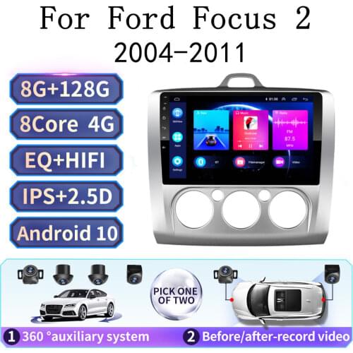 Android 10 no dvd 2 din Car Radio Multimedia Video Player Navigation gps For Ford Focus Manual 2 Mk2 2004 2005 2006 2007-2011
