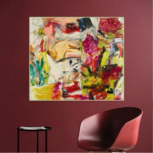 Citon Willem De Kooning《Untitled》Canvas Oil Painting Artwork Poster Picture Wall Hanging Decor Home Living Room Decoration
