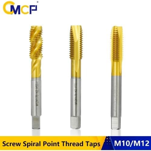 CMCP HSS 6542 Screw Spiral Point Thread Taps M10/M12 TiN Coated Machine Screw Tap Thread Forming Tap