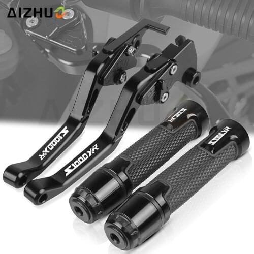FOR BMW S1000XR S1000 XR 2015-2016 Motorcycle Short Brake Clutch Levers CNC Aluminum Handlebar Hand Grips Ends S 1000XR Logo
