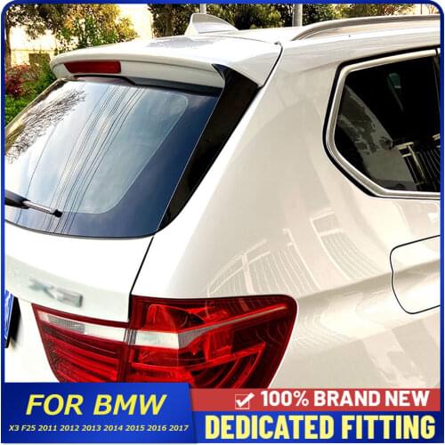 For BMW X3 F25 2011 2012 2013 2014 2015 2016 2017 Car Rear Wing Side Spoiler Tail Windshield Side Triangle Cover Trims Strips