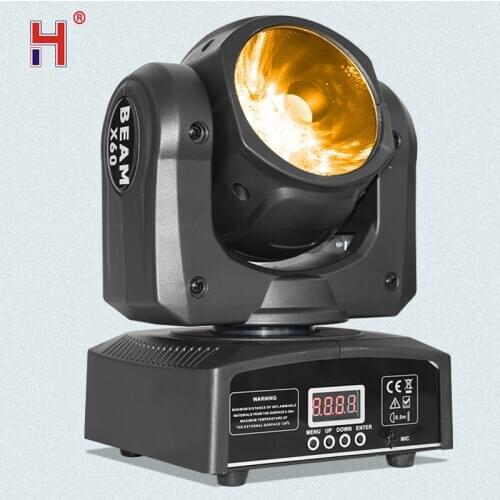 DMX512 Lyre Beam 60W Led Moving Head Light RGBW 4-IN-1 Professional Effect Stage For DJ Disco Color Music Party Club Lamp