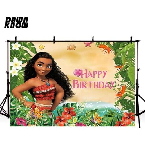 DAWNKNOW Cartoon Flower Girl Photography Background Backdrop Celebrate Birthday Party Photocall Shoot Baby Customize lv2079