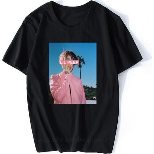 Hip Hop Man Lil Peep T Shirt Quality Comfortable Cotton T-Shirt Streetwear Hip Hop O-Neck Tees Tops Vintage Aesthetic Clothes