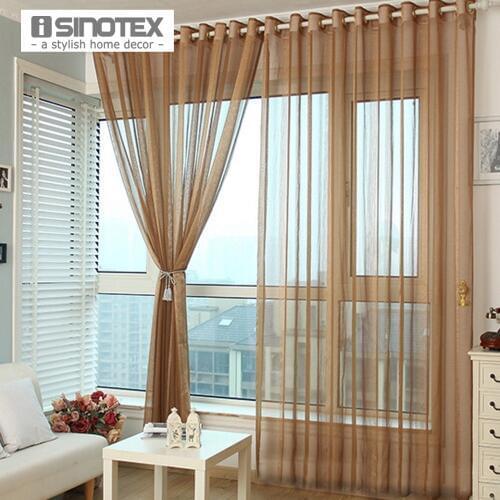 ISINOTEX Window Curtain Solid Transparent Sheer Screening Living Room Fabric Tulle Voile 1PCS/Lot