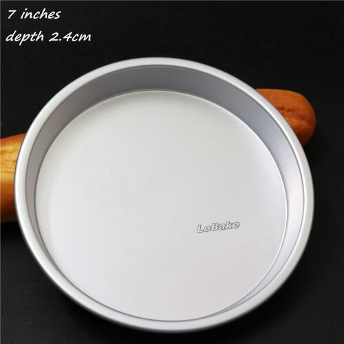 New 7 inches 2.4cm depth aluminium alloy round pizza pans stones pie pan metal cake mold for DIY home kitchen bakeware tools