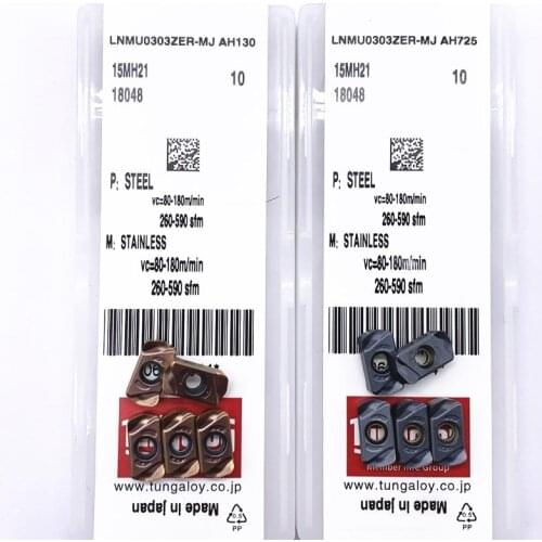 LNMU0303ZER-MJ AH735 AH130 High Quality Carbide Insert LNMU 0303 for Stainless Steel and Steel double-sided fast feed cutting