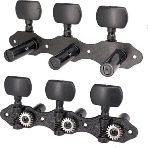 A Set of 2 Pcs Black String Tuning Peg Tuners Machine Heads for Classical Guitar parts accessories Gear Ratio 1:18