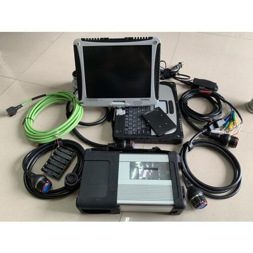 New mb star c5 mb sd c5 connect with 2020.12v newest software ssd super speed in cf-19 laptop 4g ready to use for mb vehicles