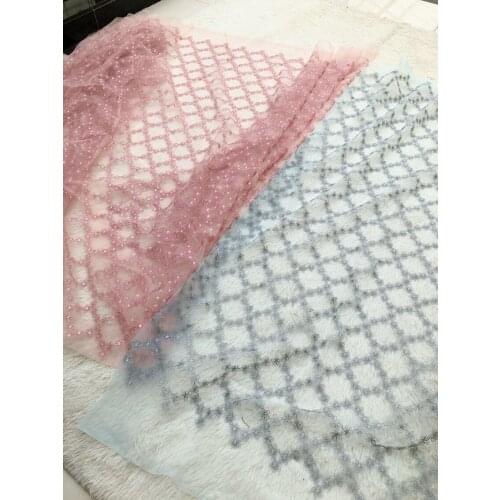 New Style Mesh Embroidery Nigerian Lace Fabric 2021 High Quality Lace Water Soluble Fashion Soft Lace Fabric 5 Yards