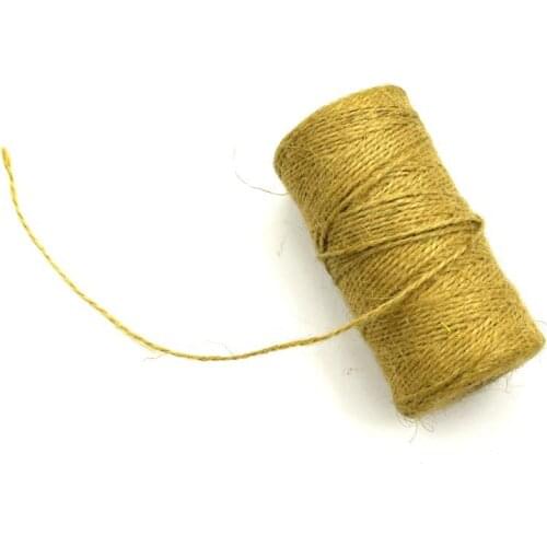 100 Meters 1.5mm diameter Natural Dry Twine Cord Jute Twine Rope Thread For DIY Decor Toy Crafts Parts