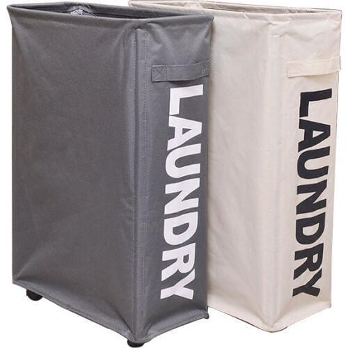 Foldable Laundry Storage Basket Bag on wheels Rolling Slim collapsible Laundry Hamper For Dirty Clothes Toys