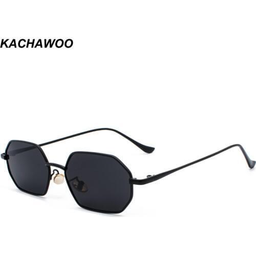 Kachawoo Square Polygon Sunglasses Men Gold Metal Frame Red Black Female Sun Glasses Rectangle Unisex 2019 Summer