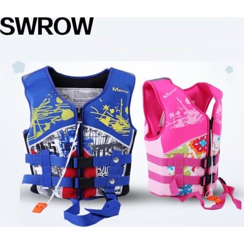 Childrens Life Vests Watersports Foam Life Jackets Childrens Rafting Pool Swimming Surfing Jacket With Life-Saving Whistle